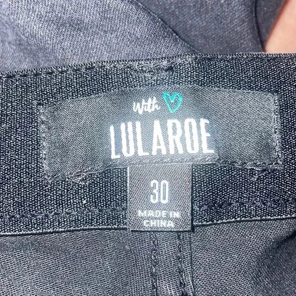 Lularoe Women’s Sz 30 Skinny Jeans Distressed Black Wash Stretch - Picture 3 of 6